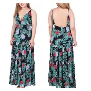 NWT ny collection Tropical Floral Maxi Dress.